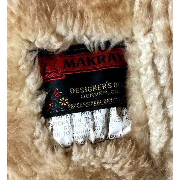 Vtg Penny Lane Spring Lamb Suede Coat Size S Tan Sherpa Lining Makray Womens - Picture 4 of 6